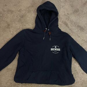 Navy Blue Pullover Hoodie Brew dog Large